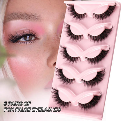 Cat-Eye Winged Lashes 3Boxes(15Pairs)