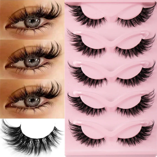 Cat-Eye Winged Lashes 3Boxes(15Pairs)