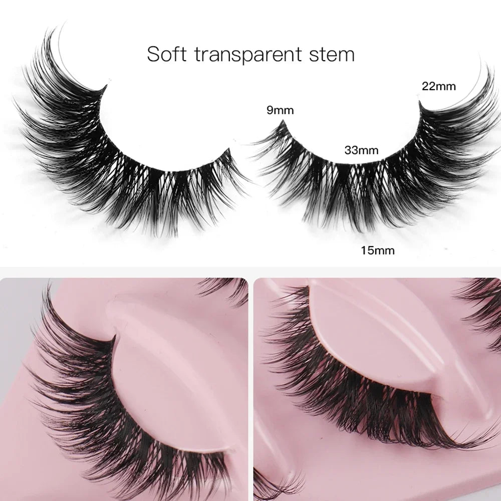 Cat-Eye Winged Lashes 3Boxes(15Pairs)