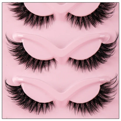 Cat-Eye Winged Lashes 3Boxes(15Pairs)